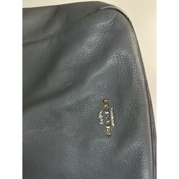 DAMAGED - Coach Rori Silver Stone Gray Granite Pebbled Leather Shoulder C2853 - Picture 8 of 12
